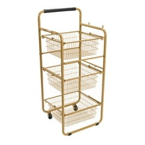 Excellerations Outdoor Storage Cart with Removable Baskets