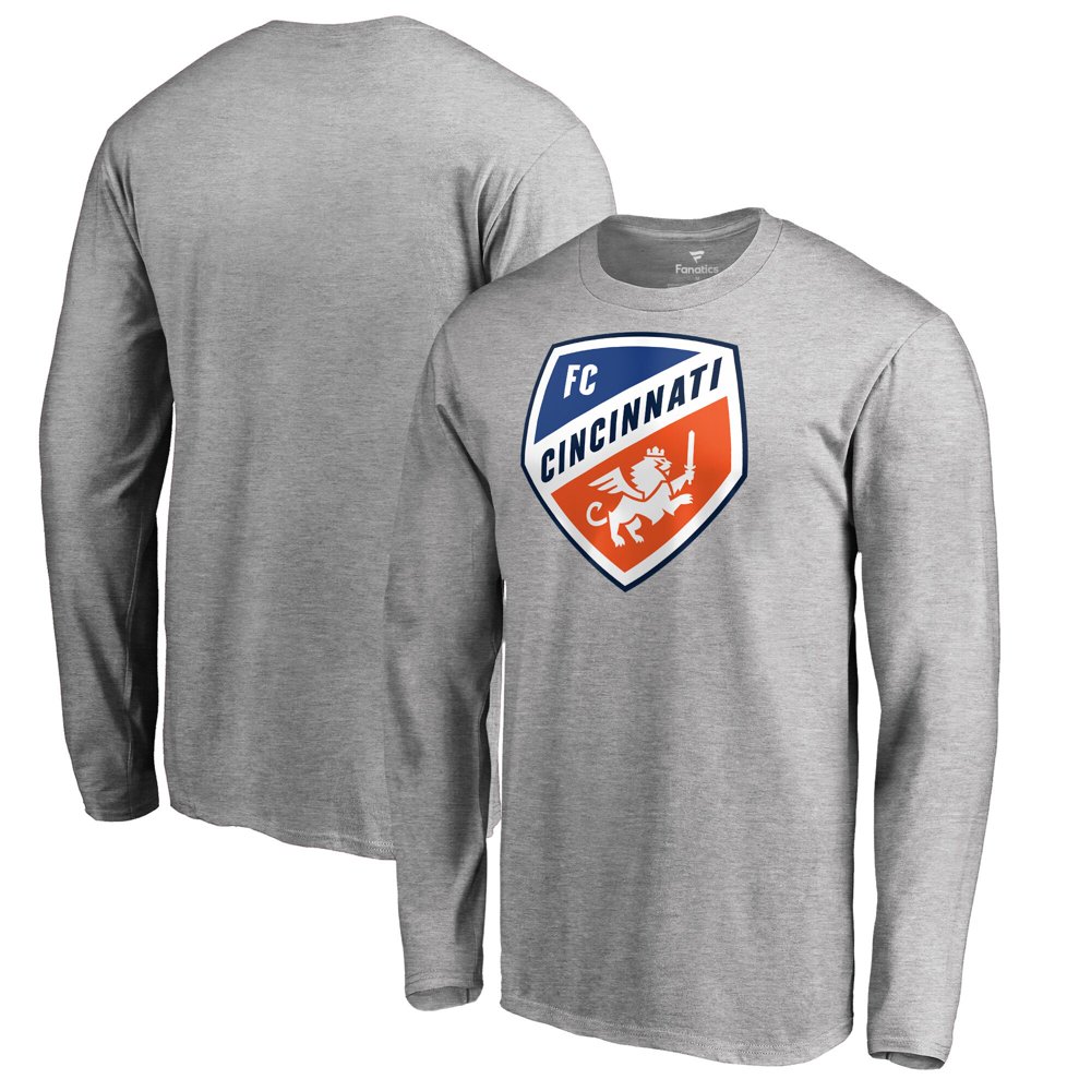 Fanatics FC Cincinnati Fanatics Branded Primary Logo Big & Tall Long Sleeve TShirt Heather