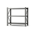 thumbnail image 5 of Living Room Shelving Units 3-Tier Industrial Shelving Rack - 47in, Heavy Duty Steel Shelving Unit Adjustable, 51.2" W*23.6" D*47.3"H, Black, Requires Assembly,Display Cabinets For Living Room, 5 of 8
