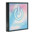 thumbnail image 3 of Stupell Industries Pastel Let's Game Power Symbol Quotes and Sayings Painting Black Framed Art Print Wall Art, 12 x 12, 3 of 8