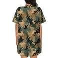 thumbnail image 6 of Susaid Camouflage Rabbit Print Women's Pajama Set, Button-Up Sleepwear with Elastic Waist Shorts, Perfect for Lounging, Yoga, Beach, and Casual Wear-Medium, 6 of 7