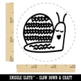 thumbnail image 2 of Sleepy Snail Self-Inking Rubber Stamp Ink Stamper - Brown Ink - Small 3/4 Inch, 2 of 7