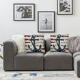 thumbnail image 3 of JRXY Navy Blue Nautical Ocean Boat Anchor Throw Pillow Covers, Ship Nautical Gifts, Boat Pillow Cases Home Ship Sofa Decor,2 Pcs White, 3 of 6
