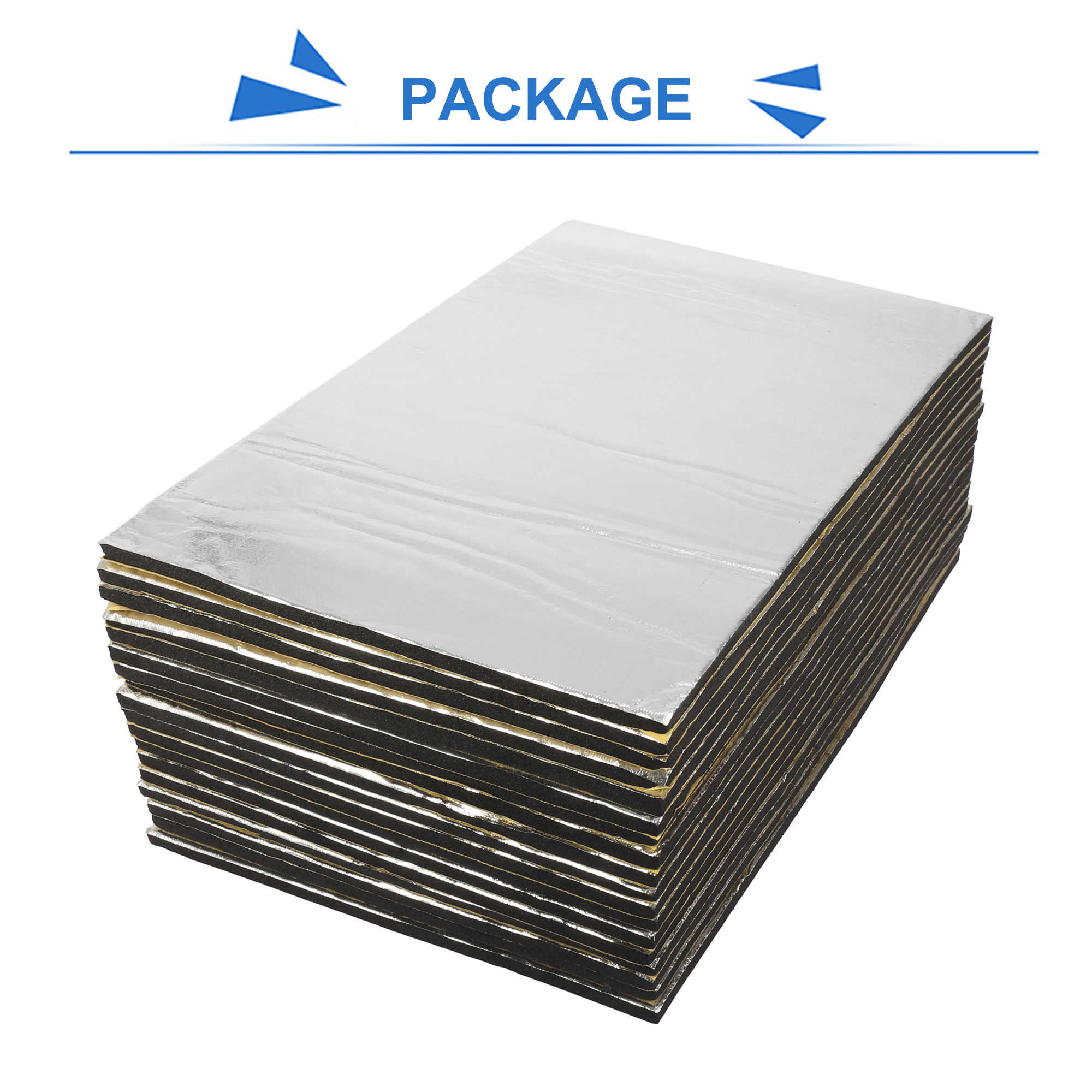 Unique Bargains 18pcs Car Sound Deadener Insulation Mat Intensive Aluminum