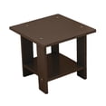 thumbnail image 3 of Mesita de noche de 2 niveles, mesa auxiliar para sofá, mesa auxiliar multifuncional para sala de estar Marrón oscuro, 3 of 9
