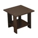 thumbnail image 3 of Mesa auxiliar de madera de doble capa, moderna, versátil y para pasillos de estilo rústico. Marrón oscuro, 3 of 9