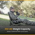 thumbnail image 5 of ARROWHEAD OUTDOOR Portable Folding Turkey Hunting Blind Chair with Padded Armrest, No-sink Feet and Shoulder Strap, Camouflage, Low Profile, Mesh Seat, 5 of 19