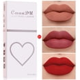 thumbnail image 2 of 2 3 unids/set brillo de labios de terciopelo mate esmalte de labios voluminizador impermeable de larga duración, 2 of 5