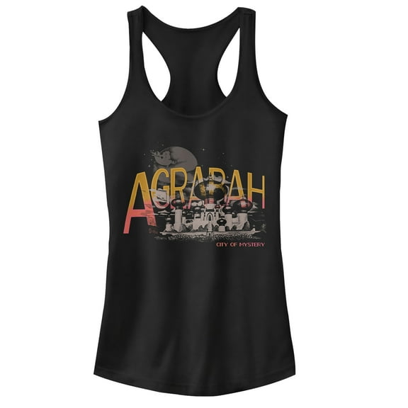 Junior's Aladdin Agrabah City of Mystery  Racerback Tank Top Black Medium