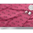 thumbnail image 2 of Soimoi Silk Fabric Bull Dog Print Fabric by The Yard 42 Inch Wide, 2 of 3