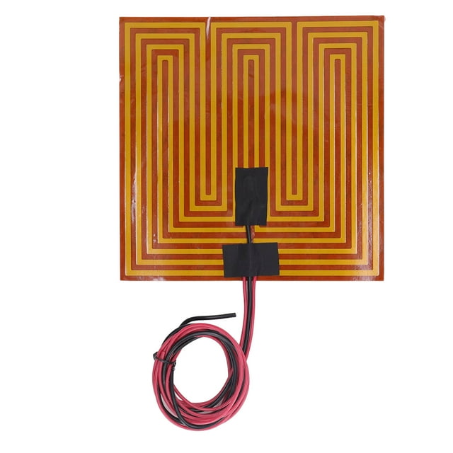 Película de elementos calefactores PI Placa calefactora adhesiva flexible de 150 ℃ 7,9 x 7,9 pulgadas para impresora 3D