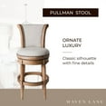 thumbnail image 3 of Maven Lane Pullman Wooden Swivel Kitchen Bar Stool, Weathered Oak, Set of 3, 3 of 6