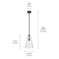 thumbnail image 2 of 42199BK Kichler Lighting Everly - 1 Light Pendant-15.25 Inches Tall and 10.25 Inches Wide-Black Finish-Clear Glass Color, 2 of 4