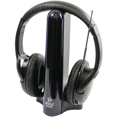 Pyle PHPW2 FM Hi-Fi Wireless Headphones, Black - Walmart.com