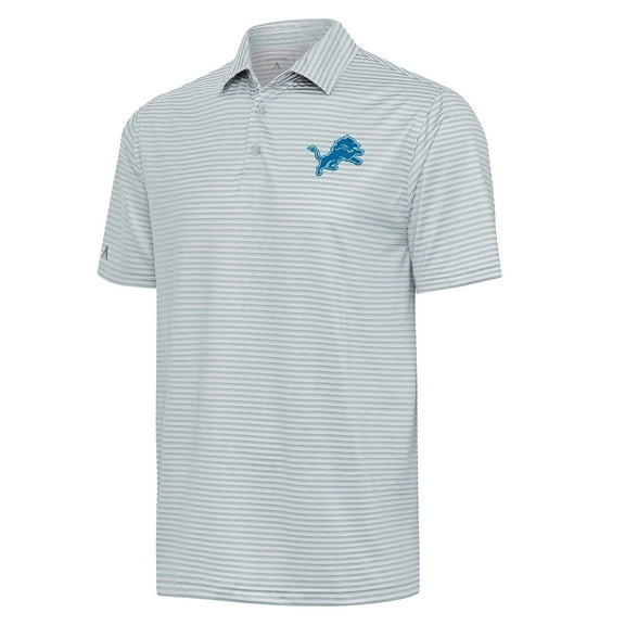 Men's Antigua Gray Detroit Lions Skills Polo