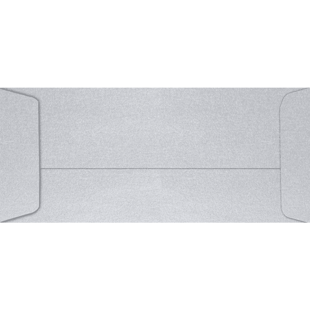 LUXPaper #10 Open End Envelopes w/Peel & Press, 4 1/8 x 9 1/2, Silver Metallic, 250/Pack