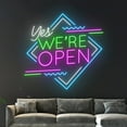 thumbnail image 5 of Handmadetneonsign Yes We're Open Led Sign, We Are Open Neon Sign, Open Led Light, Custom Text Neon, 5 of 5