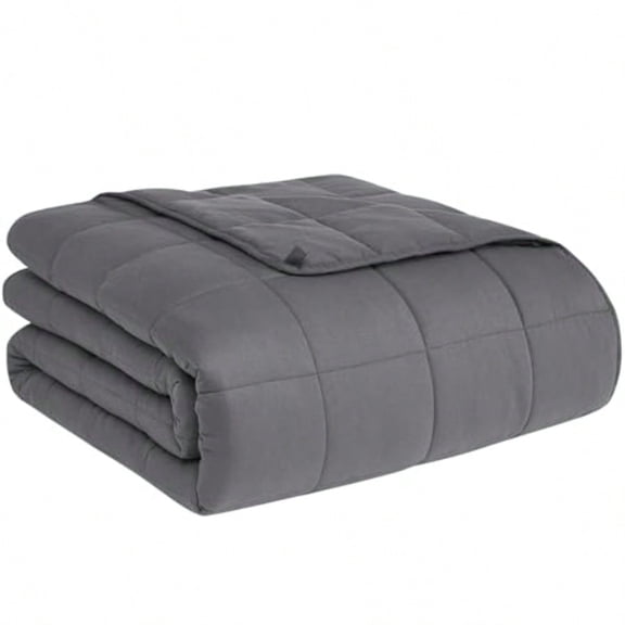 Weighted Blanket King Size for Adults 20lbs 80x87 Grey Heavy Blanket for 180-190lbs Weighted Blanket with Premium Glass Beads Soft Thick Blanket for Adult All-Season