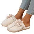 thumbnail image 3 of Vedolay Indoor Slippers Plush Slip On Slipper Flats Comfortable Casual Winter Shoes Beige,41, 3 of 5