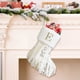 thumbnail image 4 of Adornos navideños Medias navideñas personalizadas con letras 22 cm Medias navideñas bordadas de Papá Noel Calcetín navideño a rayas Adornos colgantes para chimenea Árbol de Navidad Calcetín con letras, 4 of 5