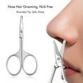 thumbnail image 2 of Livingo Nose Hair Scissors for Men, Small Curved Rounded Tip for Facial Trimmer, 2 of 8