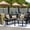 Dark Gray, variant on NATURAL EXPRESSIONS 6 Pieces Patio Furniture Sets, Metal Outdoor Sectional Furniture L Shape Patio Conversation Sets,Highback Frame,Metal Table,Large Waterproof Cover, 6.5" Olefin Cushions