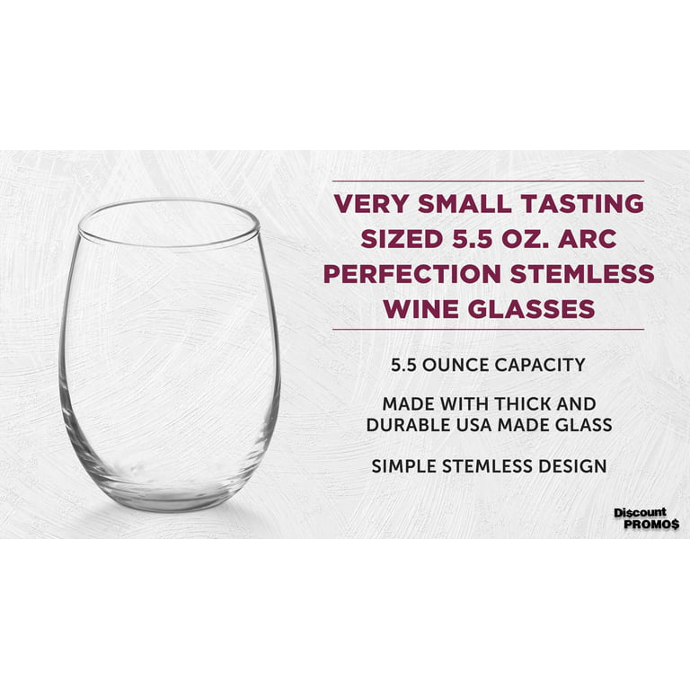 Stemless Wine Glasses in Bulk by ARC Perfection, 15 oz -10 pack, Red or  White Wine Glass Drinking Set, Blue