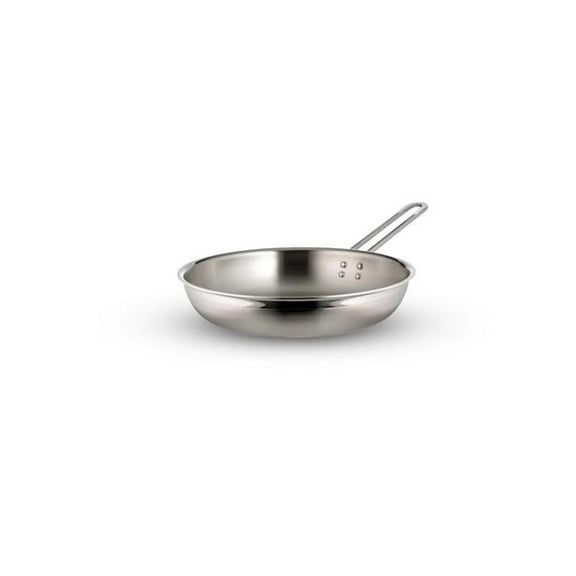 Bon Chef 60307-2ToneSS 10.12 x 1.87 x 7.5 Country French Two Tone Stainless Steel Saute 1 quart Pan Skill with 1 Handle No Cover Large Handle, 20oz