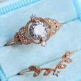thumbnail image 7 of YYKihy 2PC Delicate Design Fashion Ring Light Luxury High Grade Ring Exquisite Zircon Ring Monastic Discipline, 7 of 7