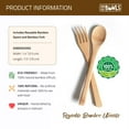 thumbnail image 4 of Rainforest Bowls Bamboo Wood Utensils 2-Pack, 4 of 4