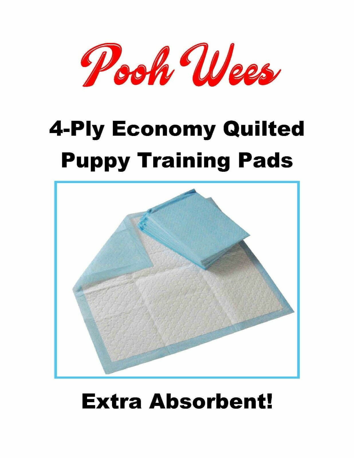 CHEAP 300-17x24" Pooh Wee's 4-Ply Quilt Xtra Absorbent Puppy Training Pee Pad