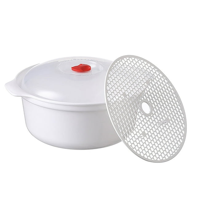 Nvzi Cuenco para fideos, plato de almacenamiento, cuenco para sopa con asa, fácil de guardar, utensilios de cocina, color blanco