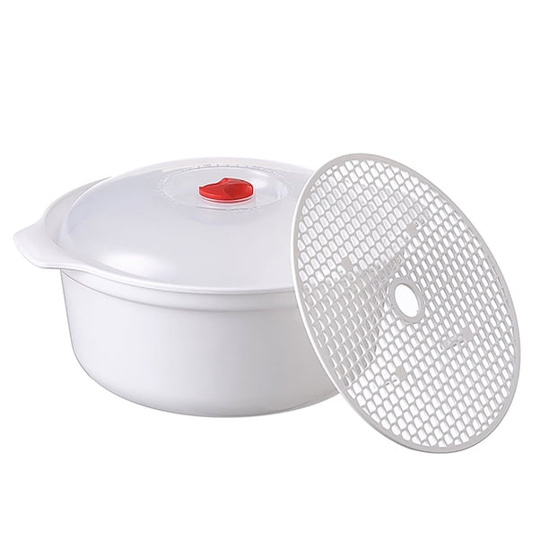 Nvzi Cuenco para fideos, plato de almacenamiento, cuenco para sopa con asa, fácil de guardar, utensilios de cocina, color blanco