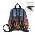 thumbnail image 5 of FORMRS School Backpack with Front Zippered Pocket 12" Student Travel Daypack, Astronaut at Dawn, 5 of 6