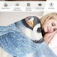 thumbnail image 3 of Orinice Winter Penguin Blanket Gifts for Women, Animal Penguin Blanket, Soft Warm Lightweight Throw Blankets for Bed Couch Home Travel Penguin Decor  60x80in, 3 of 6