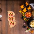 thumbnail image 3 of SHISUYAN Halloween Table Plate 1Set In Light Yellow With Bat Design For Adults Use During Halloween Party, 3 of 9