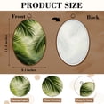 thumbnail image 3 of Canvas Wall Art Elegant Palm Leaf Print Modern Calm Airy Aesthetic Oval Framed Canvas Prints Vintage Wall Hanging Decor for Home Decorations 8.6"x11.4", 3 of 7