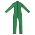 thumbnail image 5 of Raenseen Kids Boys Girls Full Length Bodysuit Unitards Spandex Zentai Costumes Gymnastics Leotard Green L, 5 of 8