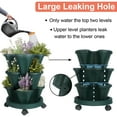 thumbnail image 4 of Gamexcel 3-Tier Green PVC Vertical Garden Planter with Wheels, 4 of 8