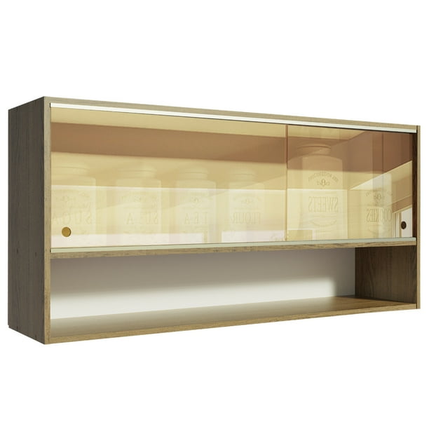 Alacena Superior Madesa Emilly 2 Puertas con Nicho Abierto - Marrón Madesa G25105EMRF