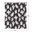 thumbnail image 5 of Dark Halloween White Ghosts Shower Curtain 72"x84" ,Bathroom Decorative Shower Curtains Set with 12 Hooks,Modern Waterproof Washable Shower Curtain, 5 of 6