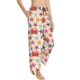 thumbnail image 3 of Cauagu Crabs And Seastars Pajama Pants for Women Loose Fit Wide Leg Trouser Pants Casual Elastic Waist Drawstring Lounge Pants, 3 of 6