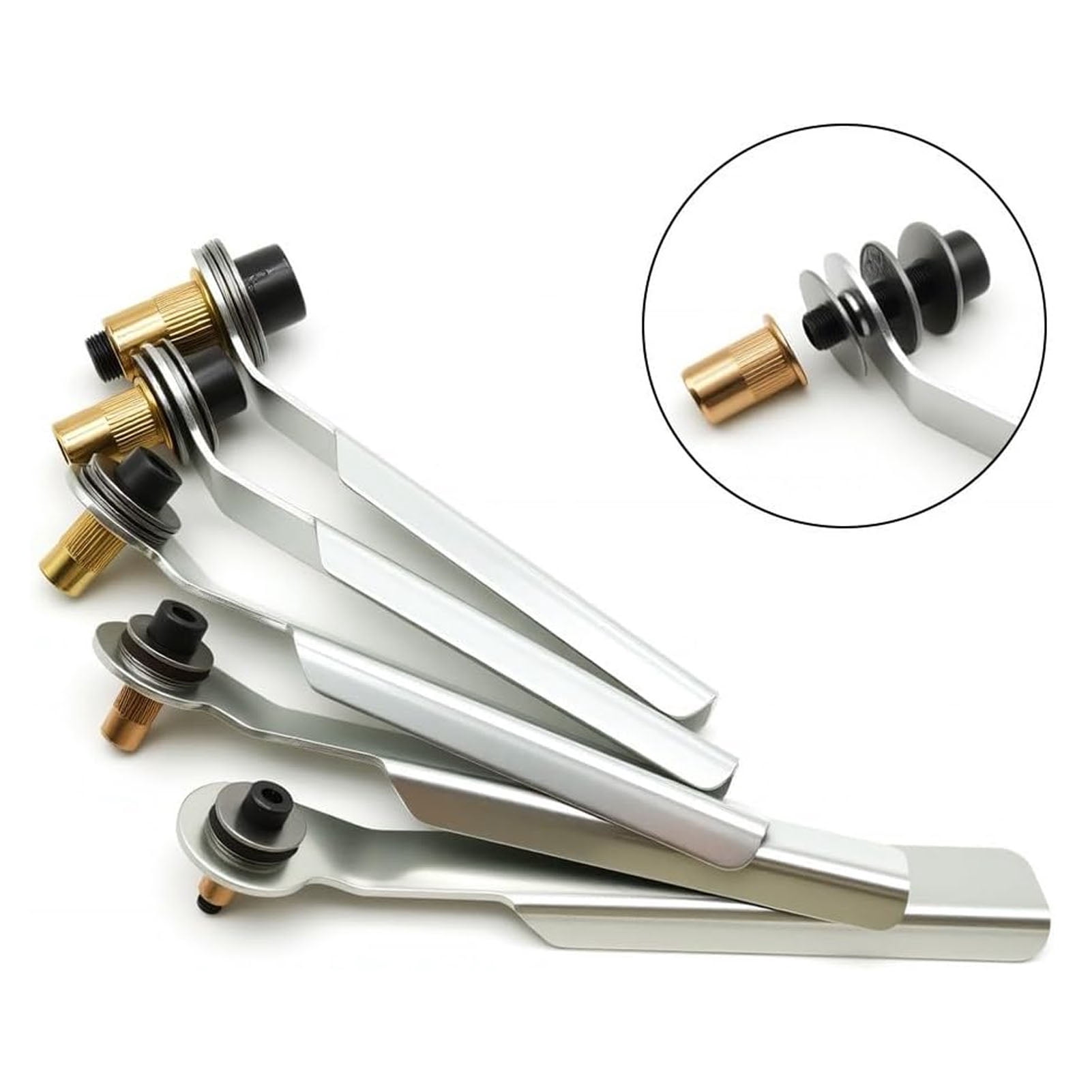 Suodoka Multifunctional Portable Manual Rivet Nut Pulling Tool Kit, M4 M5 M6 M8 M10 M12 Carbon Steel Mandrels, Labor Saving Hand Riveter Gun for Industrial and Home DIY, 6.69 in / 17 cm