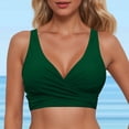thumbnail image 2 of MKLEKYY Trajes De Baño Mujer 2 Piezas Women Lace Up Swimwear Tops Underwire Full Coverage Bikini Top Push Up Swim Crop Top Tie Back Bathing Suit Tops, 2 of 5