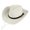 White, variant on ZQUUVOU Women's and Men's Straw Cowboy Hat Wide Brim Shapeable Fedora Panama Cap Western Cowgirl Cap Foldable Beach Sun Hat Coffee