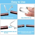 thumbnail image 4 of Unique Bargains 8x5.5mm Kayak Paddle Snaps, Hollow Button Single Pin Lock Tube Spring Clips for Tent Pole, 6 Pack, 4 of 6