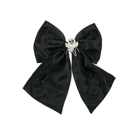 Way to Celebrate Halloween Hair Bow with Ghost Embellishment, Barrette, Black , 1 Piece