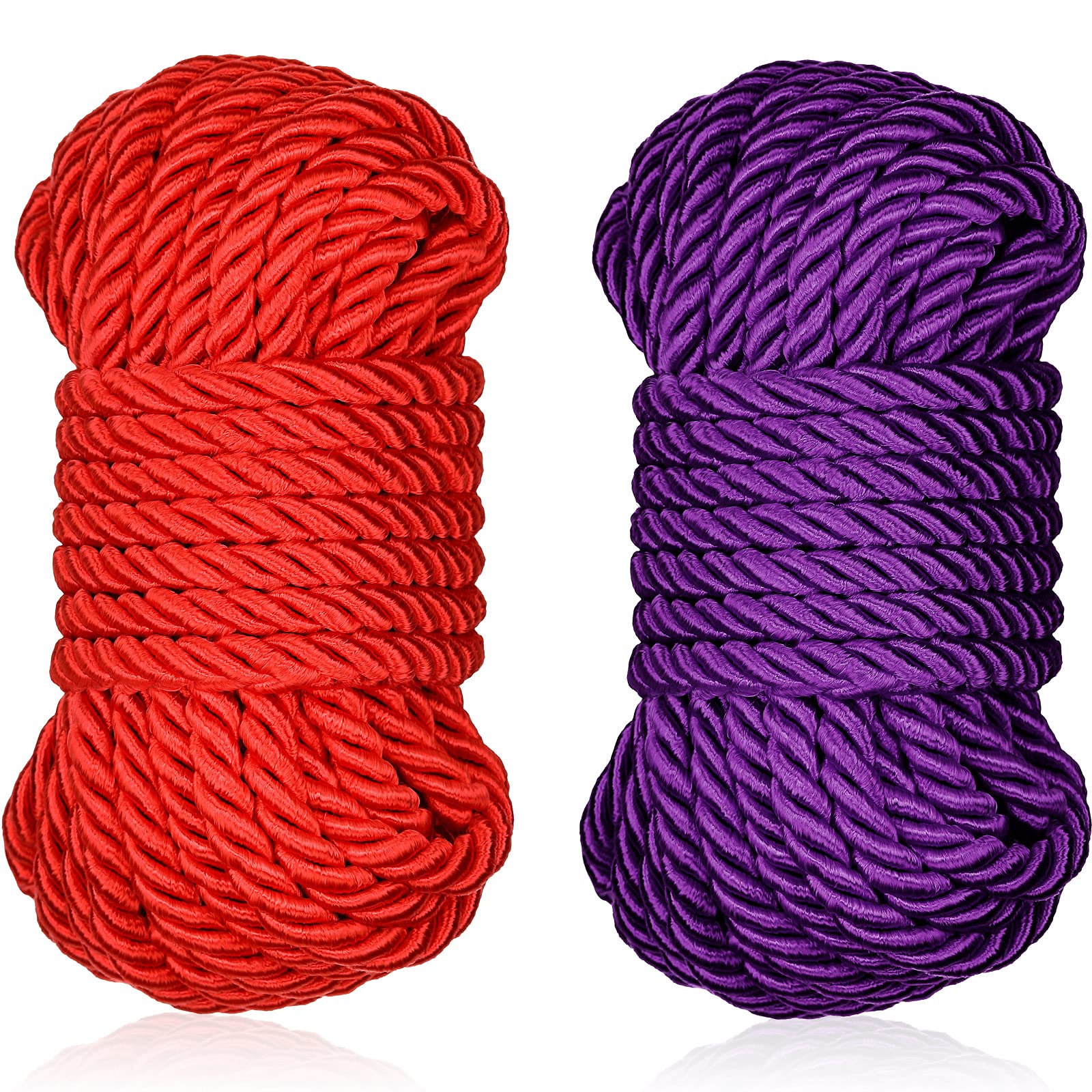 Braided Twisted Silk Ropes 8mm Diameter Soft Solid Braided Twisted
