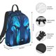 thumbnail image 2 of Disketp Futuristic Blue Light Wolf Mochila Ligera e Impermeable, Mochila de Día Resistente para Viajes, Senderismo y Uso Diario para Hombre y Mujer, 2 of 7