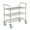 Silver, variant on Nexel Chrome Utility Cart w/3 Shelves & Poly Brake Casters, 1200 lb. Cap, 30"L x 21"W x 39"H